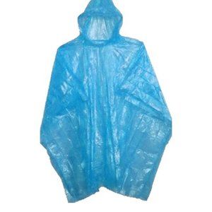 BLUE 50 PACK DISPOSABLE RAIN PONCHOS